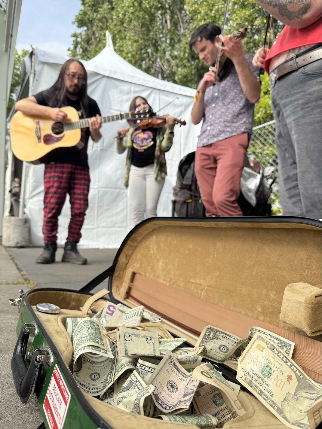 Busking at NW Folklife 2025