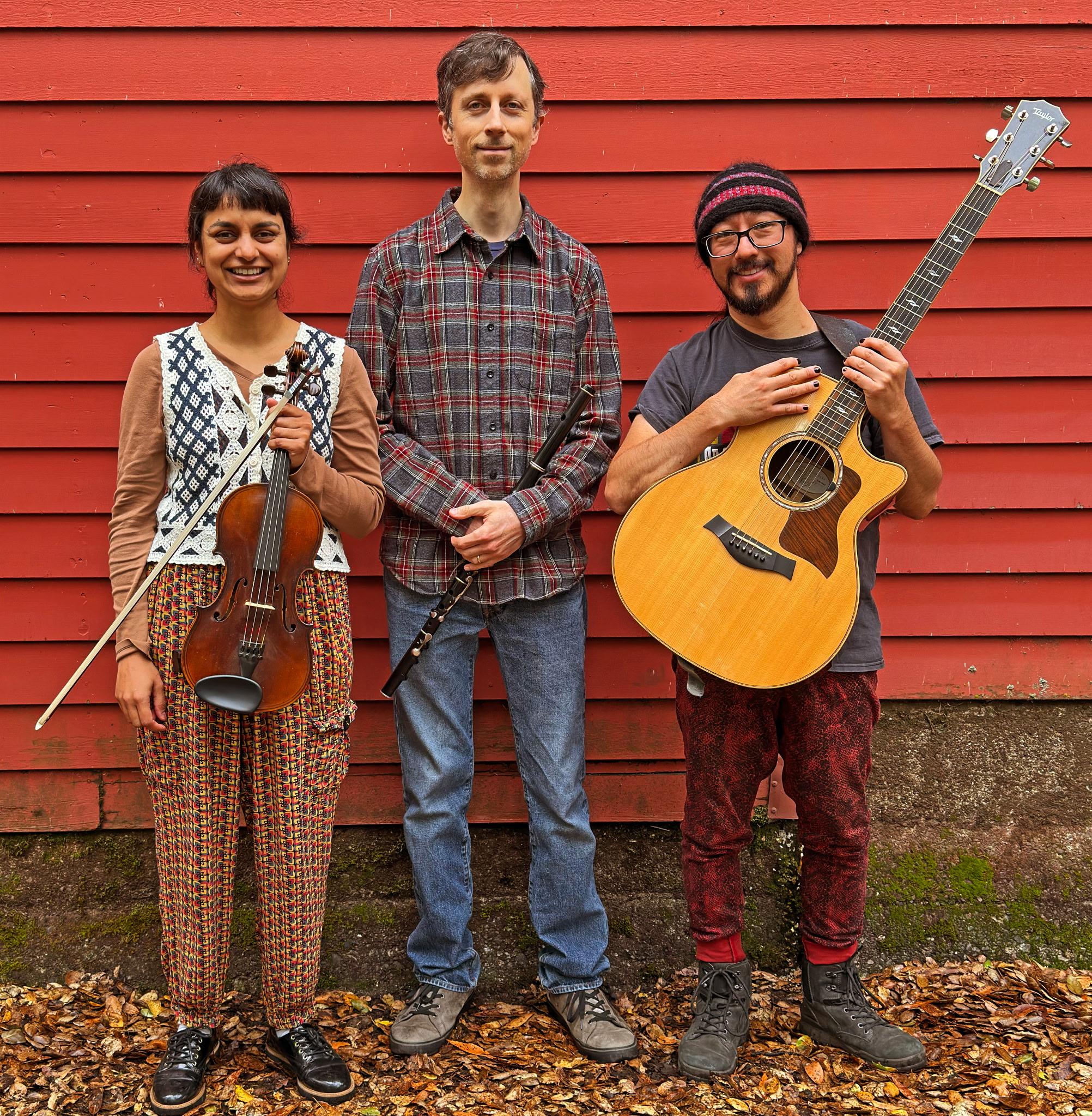 Trio standing